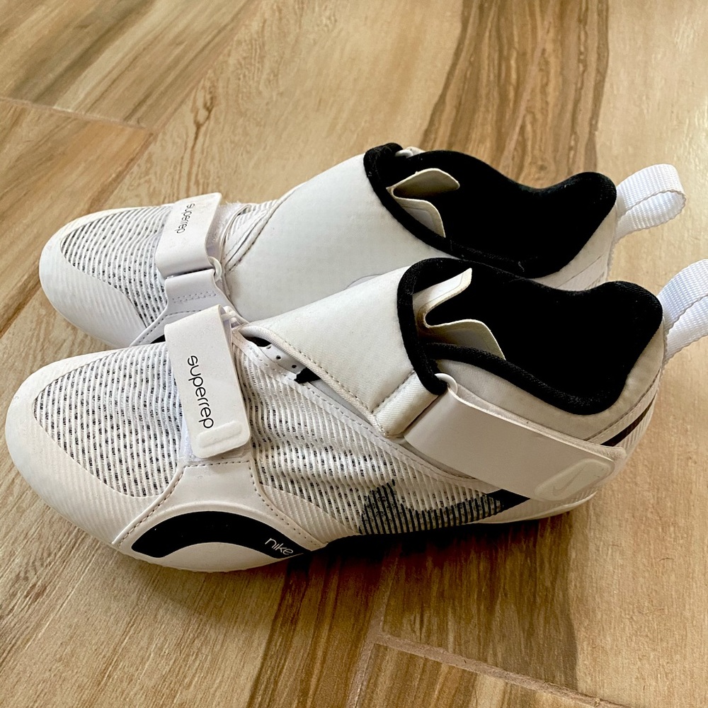 Nike SuperRep Cycling Shoes with Peloton brand delta cleats. Perfect Condition.